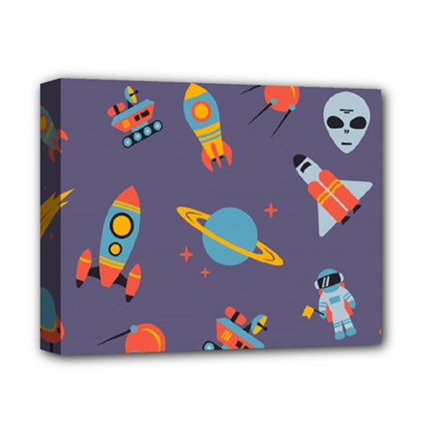Space Seamless Pattern Deluxe Canvas 14  X 11  (stretched) by Vaneshart