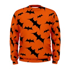 Halloween Card With Bats Flying Pattern Men s Sweatshirt by Vaneshart