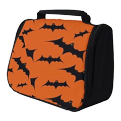 Halloween Card With Bats Flying Pattern Full Print Travel Pouch (small) by Vaneshart