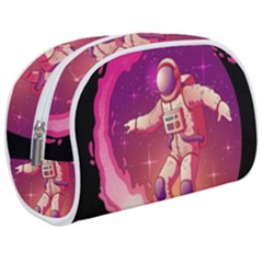 Astronaut Spacesuit Standing Surfboard Surfing Milky Way Stars Makeup Case (medium) by Vaneshart