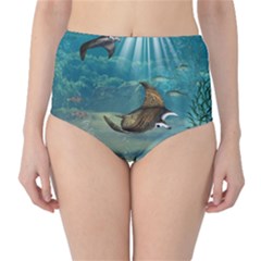 Awesome Steampunk Manta Rays Classic High-waist Bikini Bottoms by FantasyWorld7