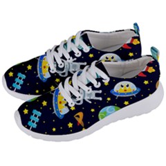 Space Seamless Pattern Men s Lightweight Sports Shoes by Vaneshart