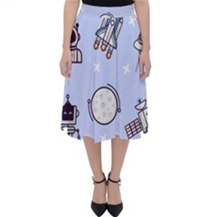 Seamless Pattern With Space Theme Classic Midi Skirt by Vaneshart