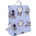 Seamless Pattern With Space Theme Flap Top Backpack View2