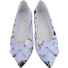 Seamless Pattern With Space Theme Women s Bow Heels