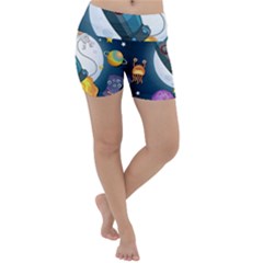 Spaceship Astronaut Space Lightweight Velour Yoga Shorts by Vaneshart