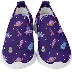 Space Seamless Pattern Kids  Slip On Sneakers