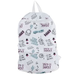 Music Themed Doodle Seamless Background Foldable Lightweight Backpack by Vaneshart