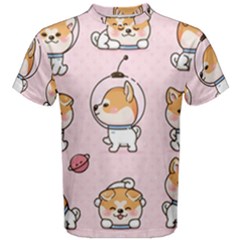 Set Kawaii Smile Japanese Dog Cartoon Men s Cotton Tee by Vaneshart