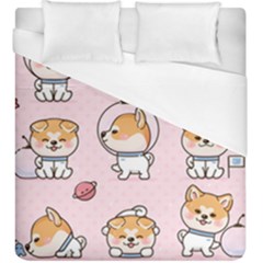 Set Kawaii Smile Japanese Dog Cartoon Duvet Cover (king Size) by Vaneshart