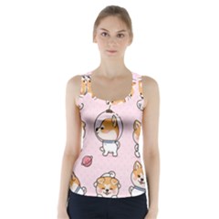 Set Kawaii Smile Japanese Dog Cartoon Racer Back Sports Top