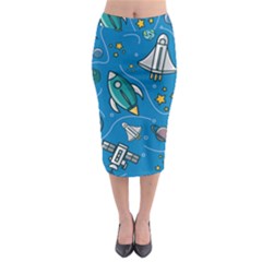 About Space Seamless Pattern Midi Pencil Skirt by Vaneshart