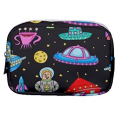 Seamless Pattern With Space Objects Ufo Rockets Aliens Hand Drawn Elements Space Make Up Pouch (small) by Vaneshart