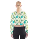 Cactus Succulents Floral Seamless Pattern Cropped Sweatshirt View2