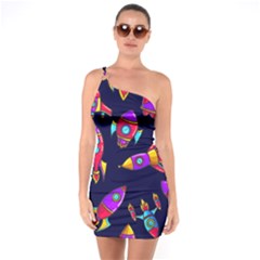 Space Patterns One Soulder Bodycon Dress by Vaneshart