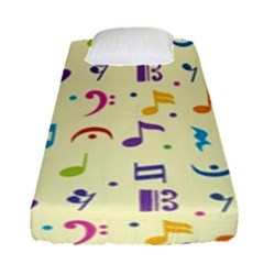 Seamless Pattern Musical Note Doodle Symbol Fitted Sheet (single Size)