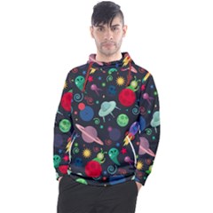 Cosmos Ufo Concept Seamless Pattern Men s Pullover Hoodie by Vaneshart