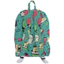 Seamless Pattern With Funny Monsters Cartoon Hand Drawn Characters Unusual Creatures Travelers  Backpack View3