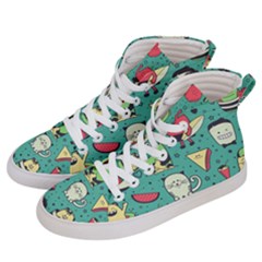 Seamless Pattern With Funny Monsters Cartoon Hand Drawn Characters Unusual Creatures Men s Hi-top Skate Sneakers by Vaneshart