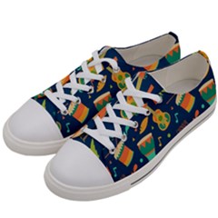 Brazil Musical Instruments Seamless Carnival Pattern Women s Low Top Canvas Sneakers by Vaneshart