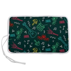 Guitars Musical Notes Seamless Carnival Pattern Pen Storage Case (s) by Vaneshart