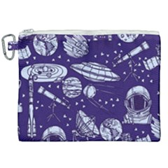 Space Sketch Seamless Pattern Canvas Cosmetic Bag (xxl) by Vaneshart