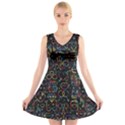 Seamless Pattern With Love Symbols V-Neck Sleeveless Dress View1