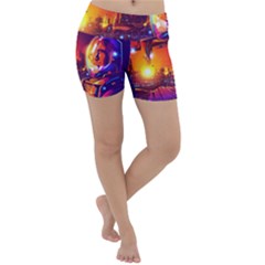 Far Future Human Colonization Lightweight Velour Yoga Shorts by Vaneshart