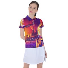 Far Future Human Colonization Women s Polo Tee