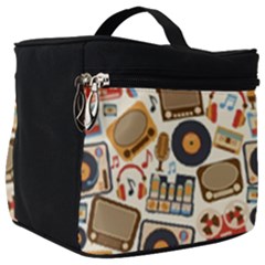 Music Retro Seamless Pattern Make Up Travel Bag (big) by Vaneshart