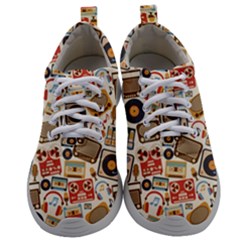 Music Retro Seamless Pattern Mens Athletic Shoes by Vaneshart