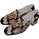 Elegant Seamless Pattern Blush Toned Rustic Flowers Women s Chunky Heel Loafers View2