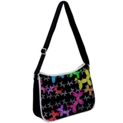 Puppy Prints Zip Up Shoulder Bag by BalloonyToony