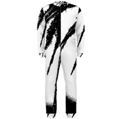 Black And White Tropical Moonscape Illustration Onepiece Jumpsuit (men)  by dflcprintsclothing