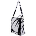 Black And White Tropical Moonscape Illustration Crossbody Backpack View1