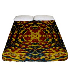 Yuppie And Hippie Art With Some Bohemian Style In Fitted Sheet (california King Size) by pepitasart