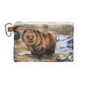 Brown Bear Canvas Cosmetic Bag (Medium) View1