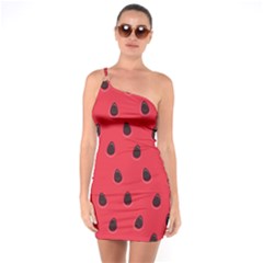 Seamless Watermelon Surface Texture One Soulder Bodycon Dress by Vaneshart