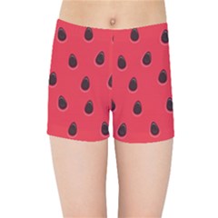 Seamless Watermelon Surface Texture Kids  Sports Shorts by Vaneshart