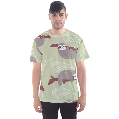 Sloths Pattern Design Men s Sports Mesh Tee by Vaneshart