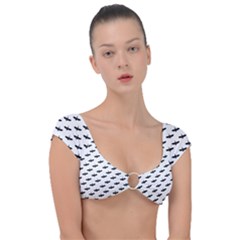 Freedom Concept Graphic Silhouette Pattern Cap Sleeve Ring Bikini Top by dflcprintsclothing