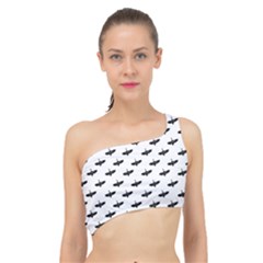 Freedom Concept Graphic Silhouette Pattern Spliced Up Bikini Top  by dflcprintsclothing