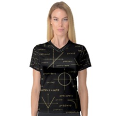 Abstract Math Pattern V-neck Sport Mesh Tee