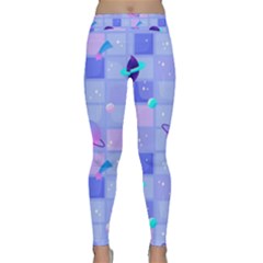 Seamless Pattern Pastel Galaxy Future Classic Yoga Leggings by Vaneshart