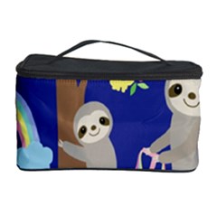 Hand Drawn Cute Sloth Pattern Background Cosmetic Storage