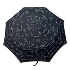 Mathematical Seamless Pattern With Geometric Shapes Formulas Folding Umbrellas