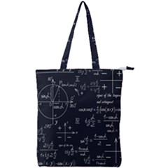 Mathematical Seamless Pattern With Geometric Shapes Formulas Double Zip Up Tote Bag by Vaneshart