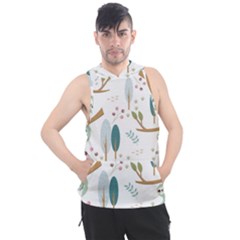 Pattern Sloth Woodland Men s Sleeveless Hoodie by Vaneshart