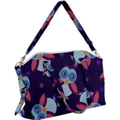 Owl Pattern Background Canvas Crossbody Bag by Vaneshart