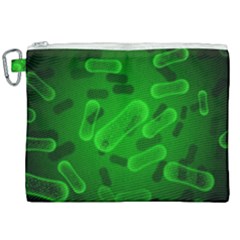 Green Rod Shaped Bacteria Canvas Cosmetic Bag (xxl) by Vaneshart